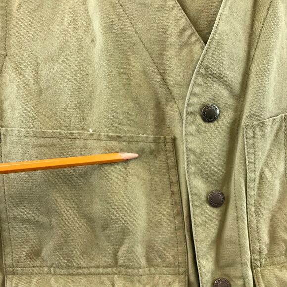 Vintage Filson Tan Cotton Canvas Cruiser Utility Vest Seattle Hunting Fishing M - Picture 5 of 8